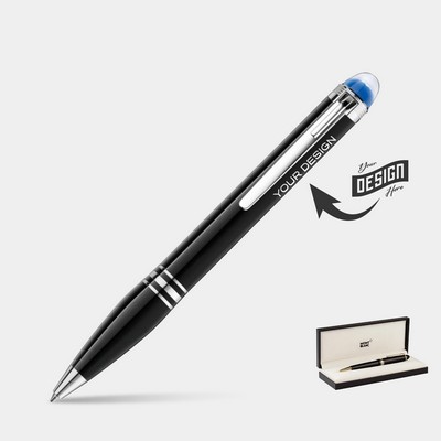 MONTBLANC® Starwalker Luxury Ball Point Blue Translucent Dome Pen w/ Gift Box