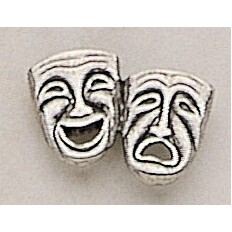 Comedy & Tragedy Marken Design Cast Lapel Pin (Up to 7/8")