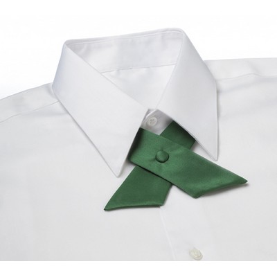 Kelly Green Polyester Satin Crossover Tie