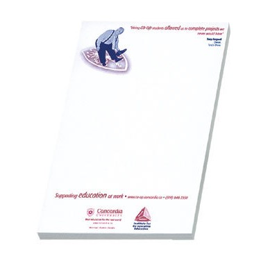 50 Sheet Non Sticky Note Pad - 1 Color (3 3/4"x5 3/4")