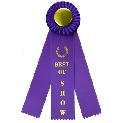 Stock 3 Streamer Best of Show Rosette Ribbon