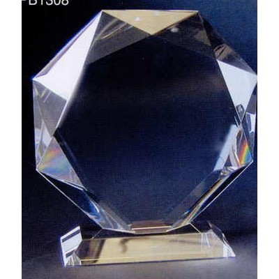 Crystal Octagonal Award (13/16"x8"x8")