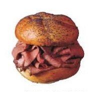 Roast Beef Sandwich Acrylic Coaster w/Felt Back