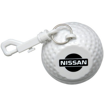 Golf Ball Design Poncho Holder W/Hood