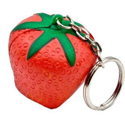 Strawberry Key Chain Stress Reliever Squeeze Toy