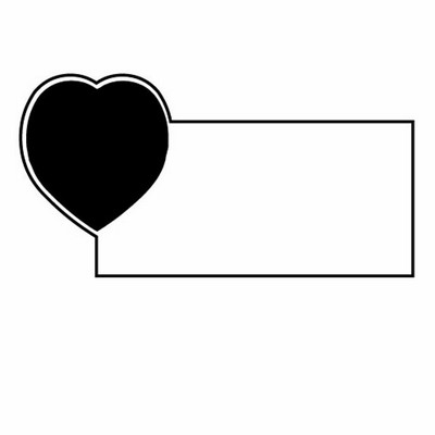 Magnet - Heart w/Rectangle - Full Color