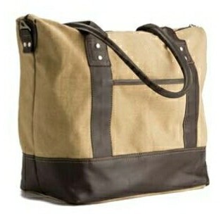 Canvas/Leather Duffel Bag