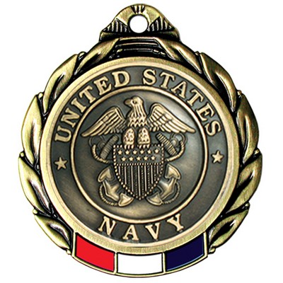 Stock RWB Regency Medal (US Navy) 2 3/4"