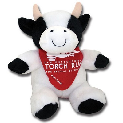 9" Stuffed Animal Cozy Companion Sitting Cow with Horns