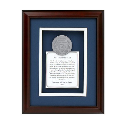 Custom Commemorative Shadow Box Frame w/ Medallion & Certificate