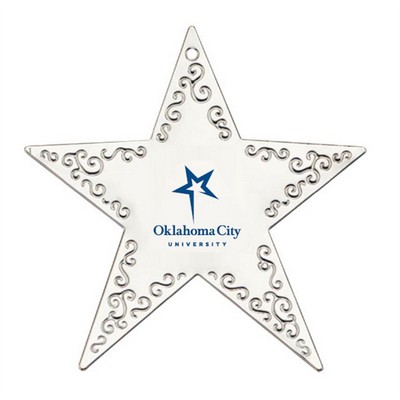 Star Ornament with Custom Imprint (3"x3 1/2")