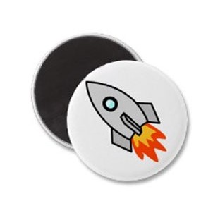 Rocket Fridge Magnet