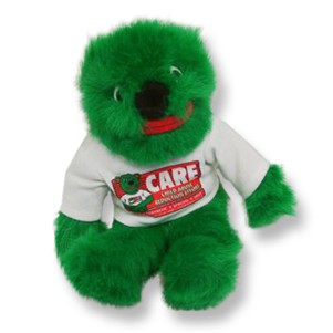 Custom Plush Green Monster Mascot w/ Imprinted T-Shirt