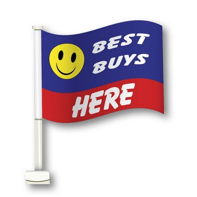 Double-Pane Clip-on Flag w/Pole (Best Buys Here)