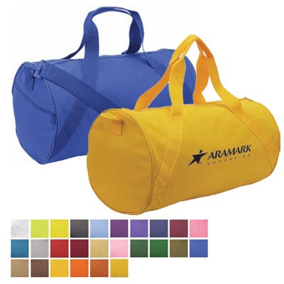 600 Denier Polyester Splendor 18" 600 Denier Polyester Barrel Bag ( 17 Colors Available )