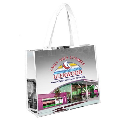 12-3/4"H x 15"W x 6"Gusset - "MARGARET" Non-Woven Full Color Laminated Wrap Carry All Tote