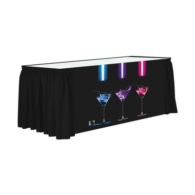 17' Shirred Table Skirt - Front Panel Print