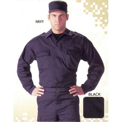 Solid Color Tactical BDU Shirt (Navy & Black)