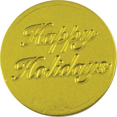 Happy Holidays Chocolate Coin