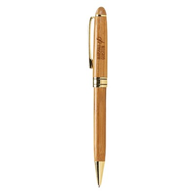 The Milano Blanc Bamboo Ballpoint Pen