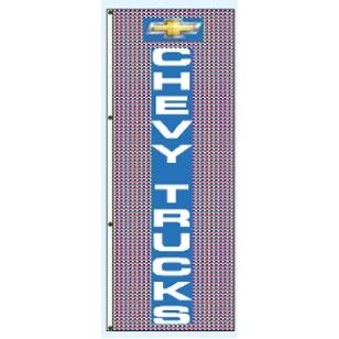 Double Faced Interceptor® Drape Flags (Center Panel - Chevy Trucks™ - Blue) (3' x 8')