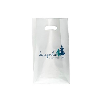 Frosted Clear Poly Die Cut Bag/ 4 MIL (7.75"x3.5"x15")