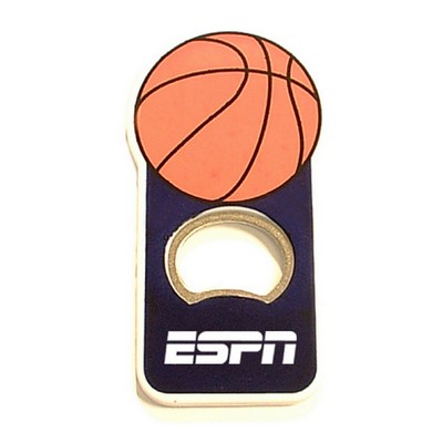 Basket Ball Shape Bottle Opener w/Magnet