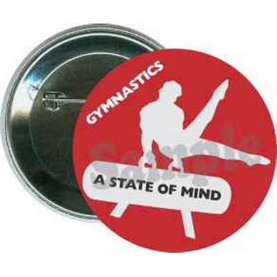 Gymnastics - A State of Mind - 2 1/4 Inch Round Button