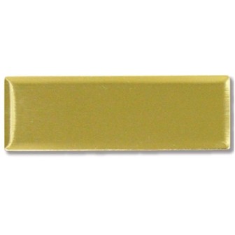 Gold Steel Beveled Metal Badge Blank (3"x1")