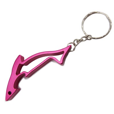 Fish Shaped Bottle Opener Key Ring