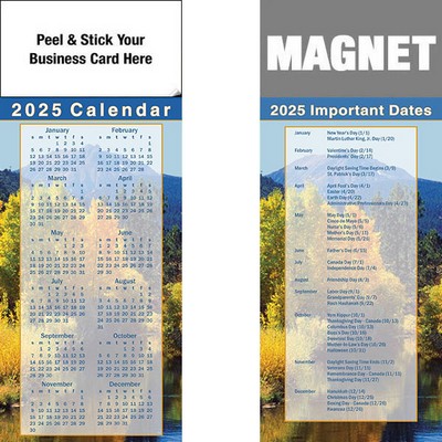 Peel & Stick Full Color Calendar Magnet (3 1/2"x8 1/2")