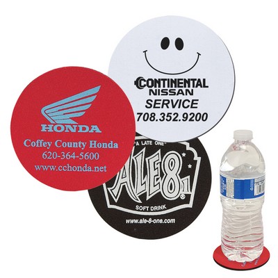 Round Soft Rubber & Jersey Skid Resistant Neoprene Coaster