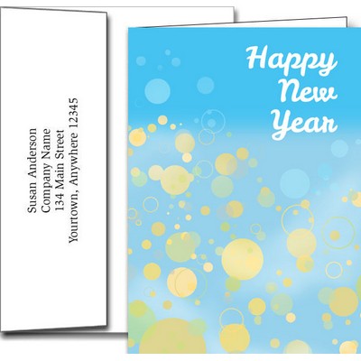 New Year Greeting Cards w/Imprinted Envelopes (5"x7")