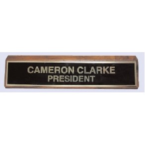 Engraved #20 Free Standing Wall or Desk Sign (1 Line / 2"x10")