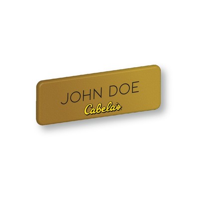 Satin Gold 1" x 3" Name Tags