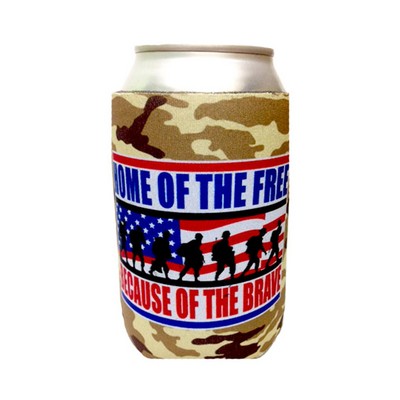 Premium Urban Camo Full Color Dye Sublimated Collapsible Foam Can Insulator