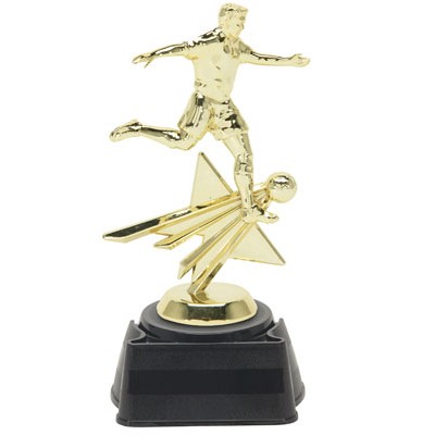 Soccer Star Figure Trophy Male 8-1/4" Tall