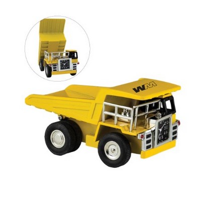 Yellow Dump Truck Clock