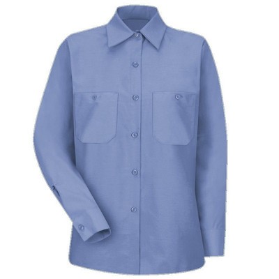 Red Kap™ Women's Long Sleeve Industrial Work Shirt - Light Blue