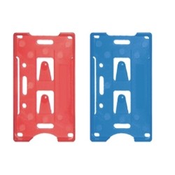 Hard Plastic Color Vertical ID Card Holder