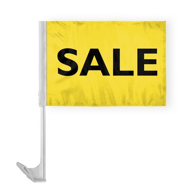 Sale Car Flags 12x16 inch (Yellow & Black)