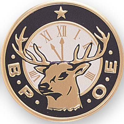 2" Elks Embossed Litho Printed Medallion Insert Disc