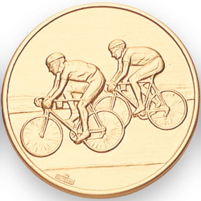 2" Bicycle Stamped Medallion Insert Disc