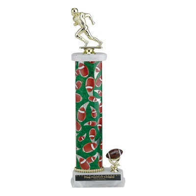 17" Single Column Football Trophy w/Football & Figure