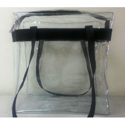 Clear Tote Bag w/ Contrast Handle & Top