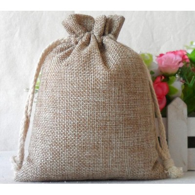 8in Linen-like Bag Gunny bag cotton drawstring bag