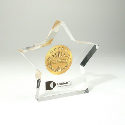 Star Lucite® Embedment Award (5 1/2" x 5" x 1")