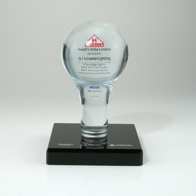 Light Bulb Lucite® Embedment Award on Base (3" x 5")