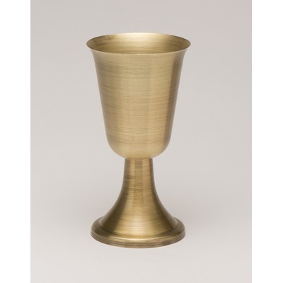 8 Oz. Brass Wine Goblet - Satin Finish