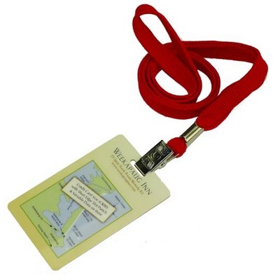 3/8'' Lanyard w/PVC Card